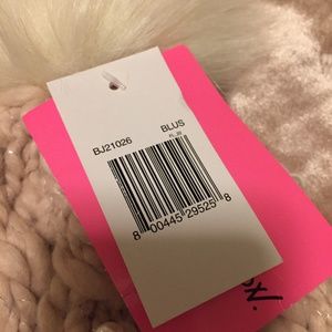 Betsey Johnson Pink hat with pearls